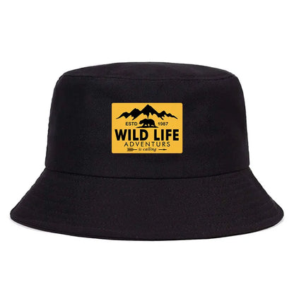 Wild Life Printed Reversible Double Side Beach Bucket Hat