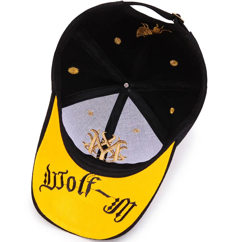 Totem Flame Embroidered Sun Shading Baseball Cap