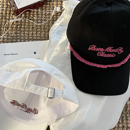 Solid Color Letter Duck Tongue Baseball Cap