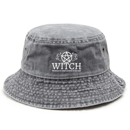 Vintage Denim Pentagram Y2K Streetwear Bucket Hat