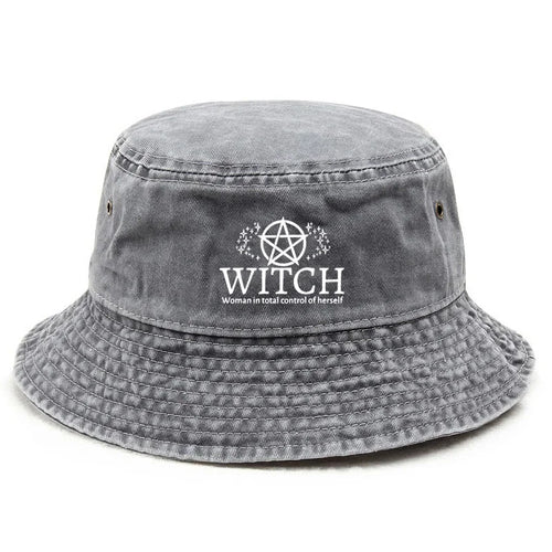 Vintage Denim Pentagram Y2K Streetwear Bucket Hat