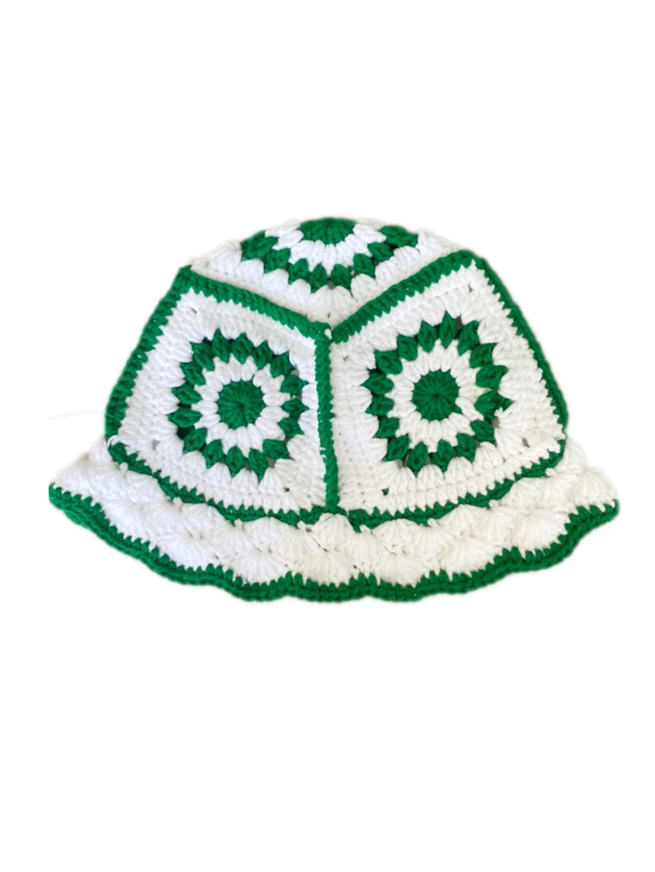 Handmade Crochet Flower Knitted Fashion Bucket Hat