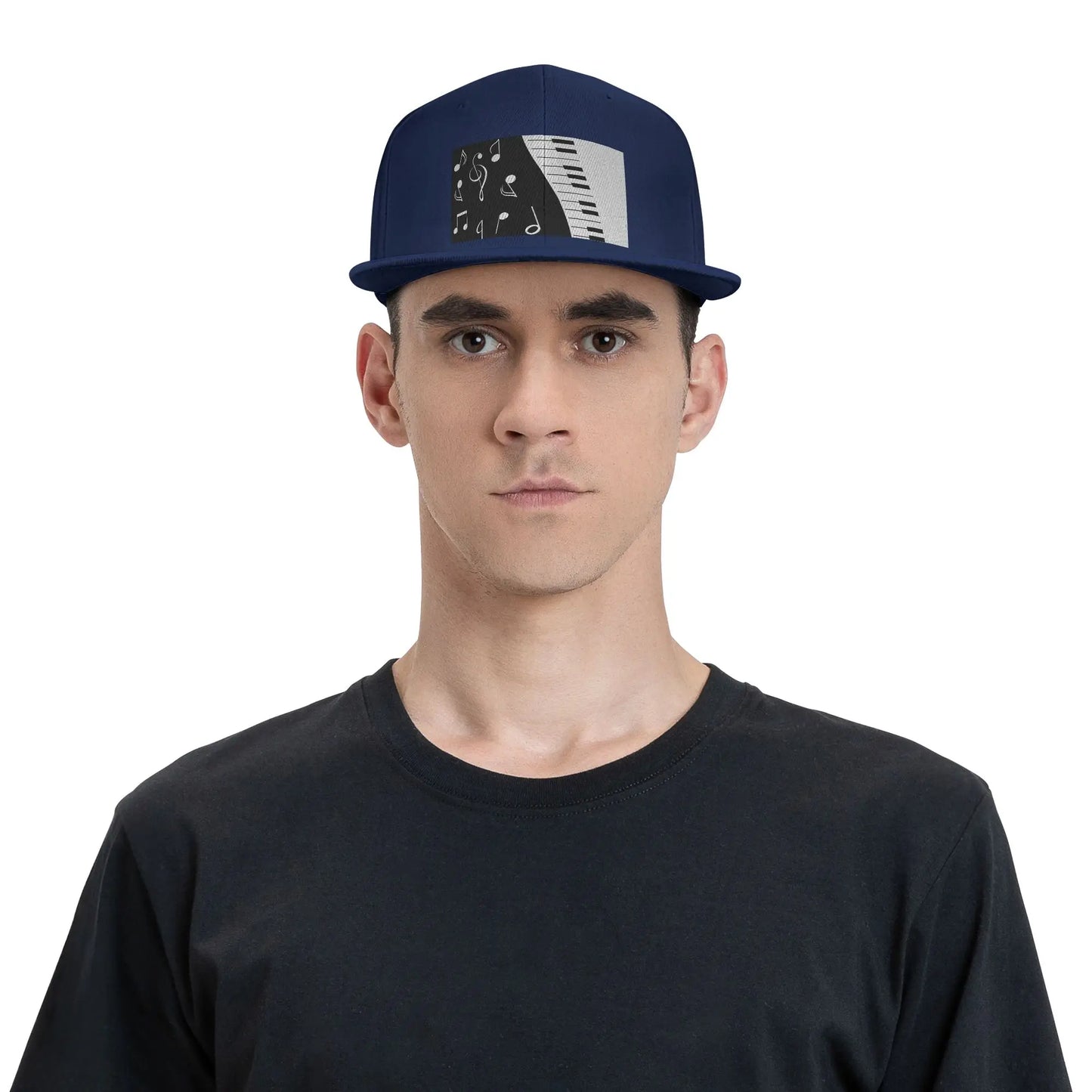 Abstract Piano Keys Musical Notes Snapback Cap
