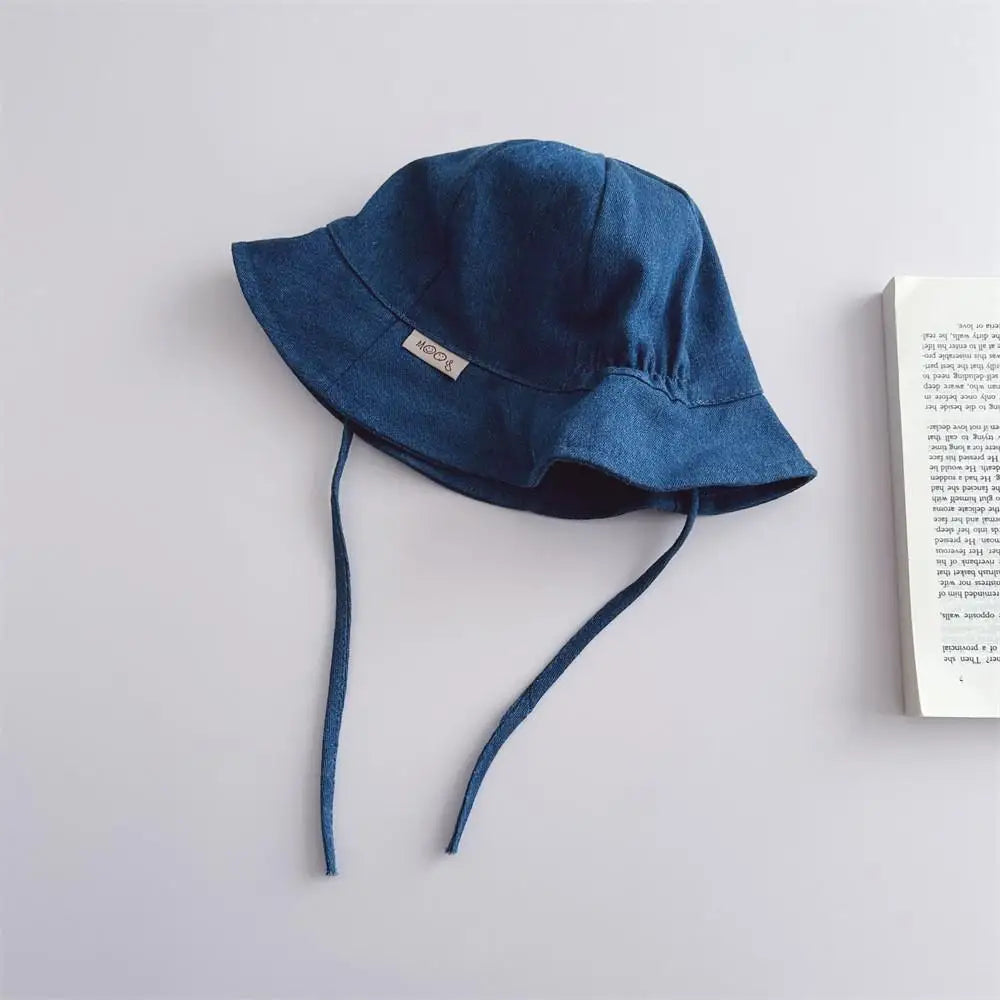 Kids Striped Cotton Fisherman Cap