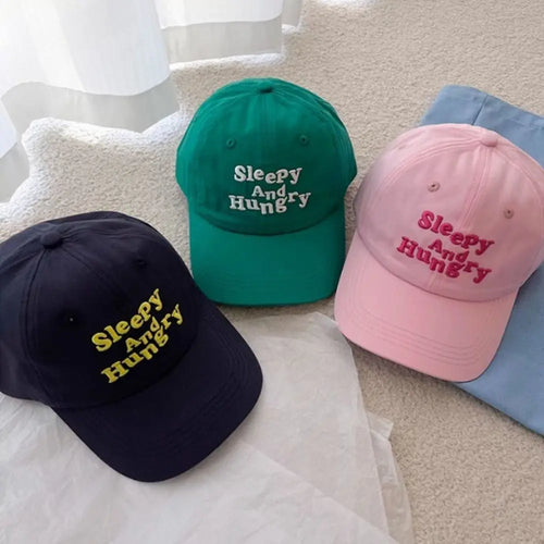 Hip Hop Sleepy and Hungry Embroidery Baseball Cap