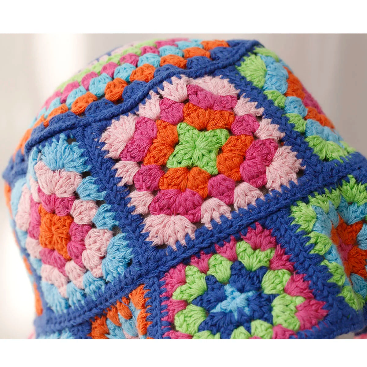 Colorful Crochet Woolen Knitted Bucket Hat