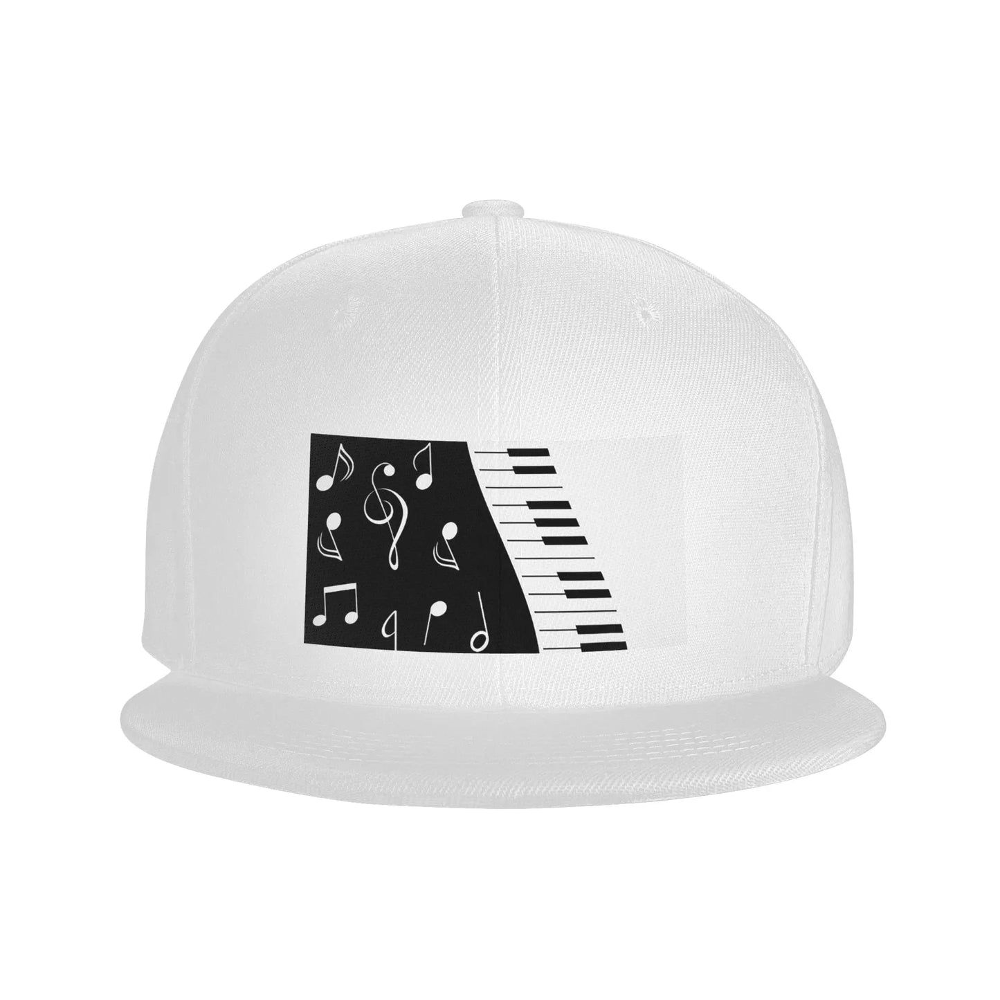 Abstract Piano Keys Musical Notes Snapback Cap