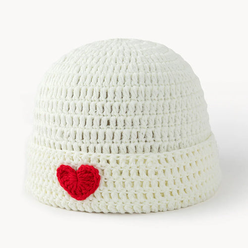 Handmade Crochet Love Yarn Winter Bucket Hat