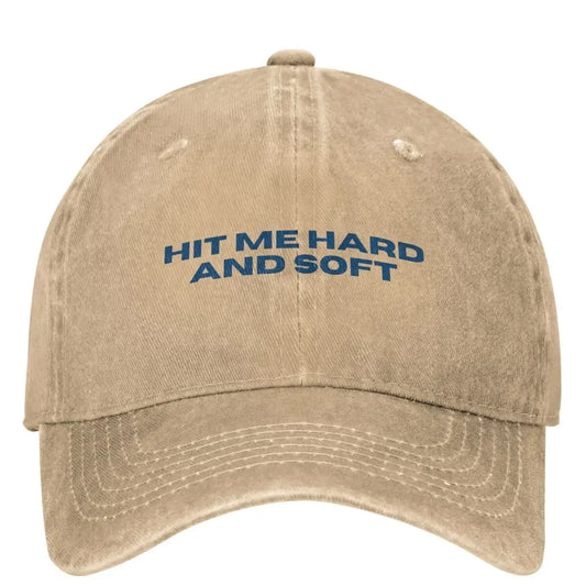 Billie Hit Me Hard Soft Distressed Baseball Cap