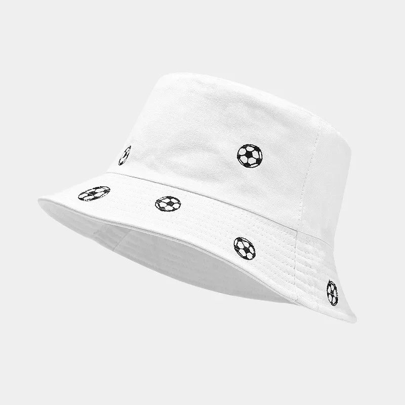 Four Seasons Cotton Embroidery Travel Bucket Hat