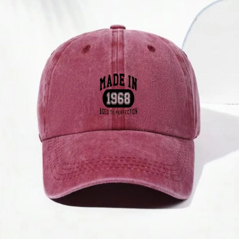 1968 Vintage Washed Cotton Retro Classic Baseball Cap