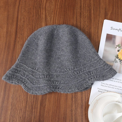 Pure Wool Knitted Fisherman Bucket Hat