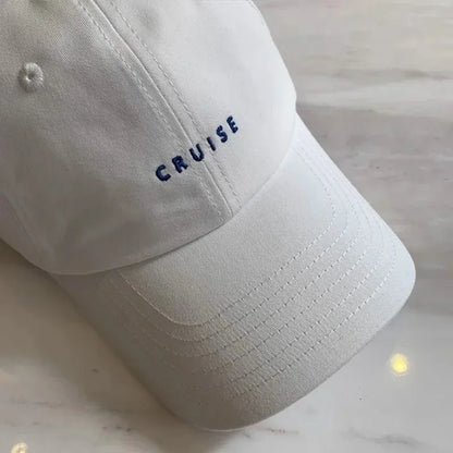 Challenge Letter Ponytail Cotton Baseball Cap
