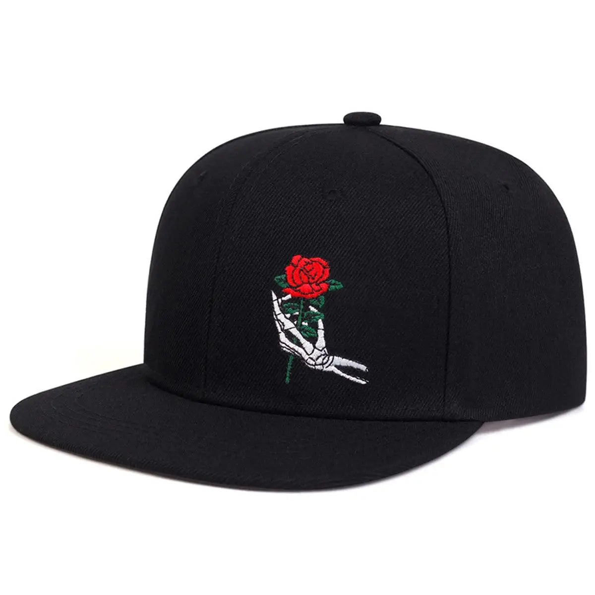 Unisex Skeleton Finger Embroidery Snapback Cap