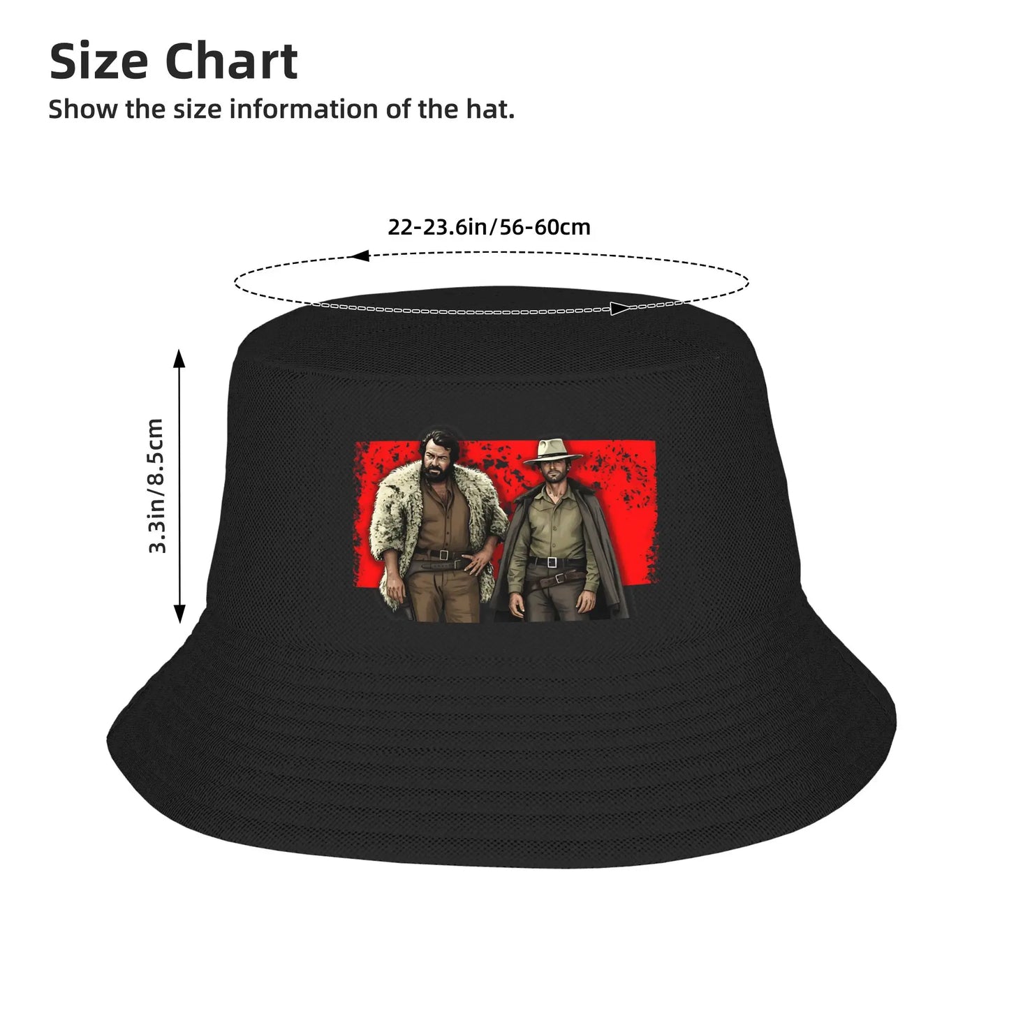 Bud Spencer Terrence Hill Breathable Travel Hiking Bucket Hat