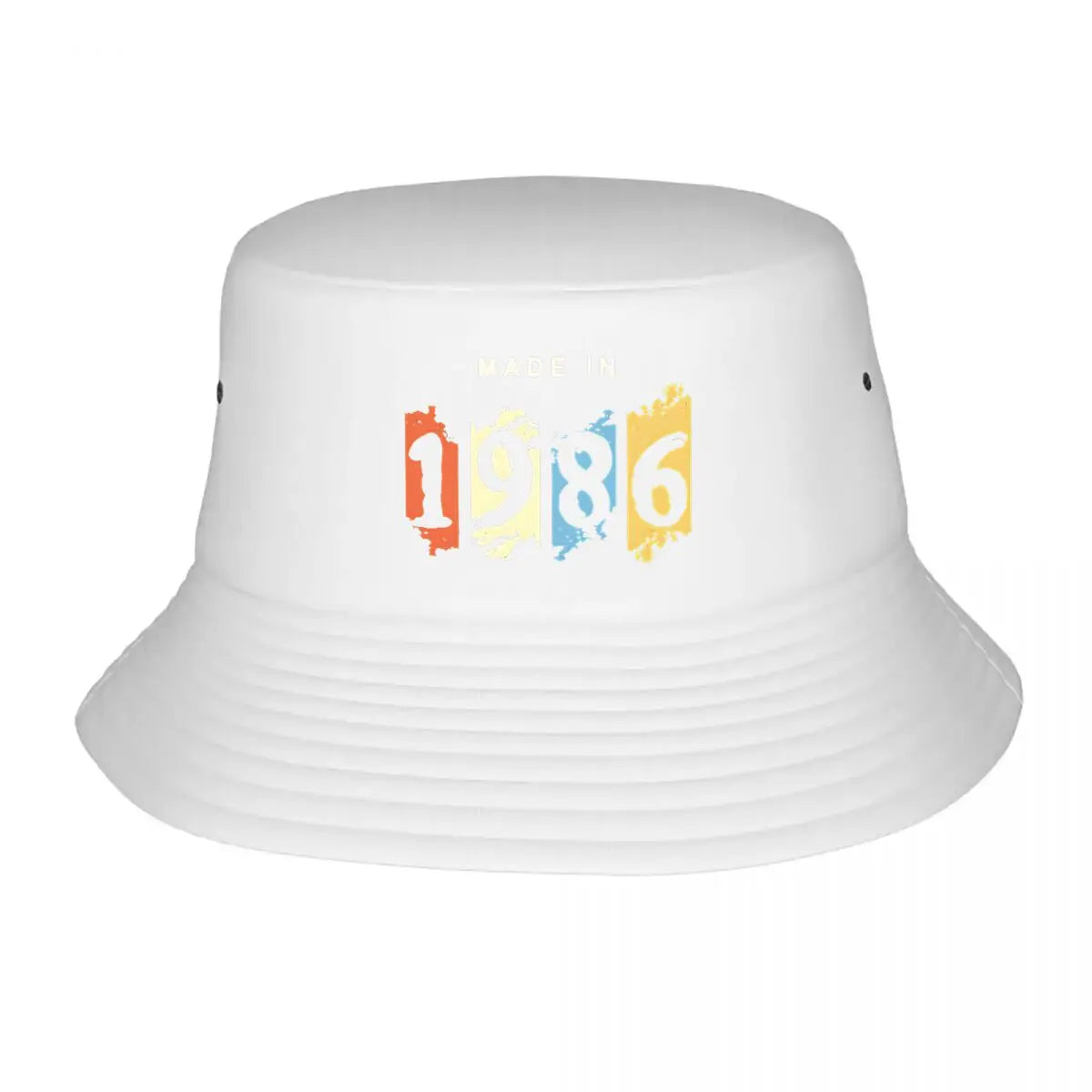 1986 Colorful Text Bucket Hat