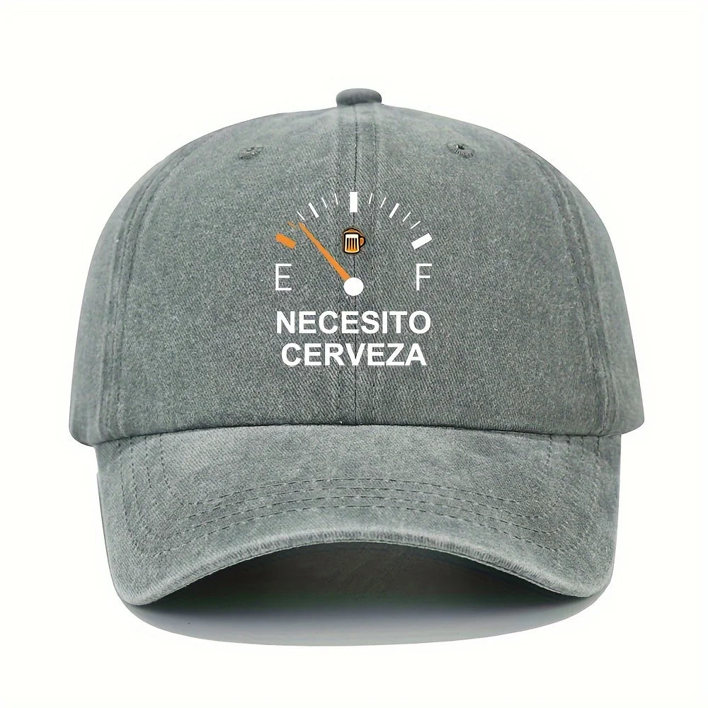 Necesito Cerveza Pattern Vintage Baseball Cap
