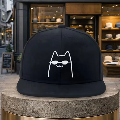 Cool Cat Wearing Sunglasses Street Snapback Cap