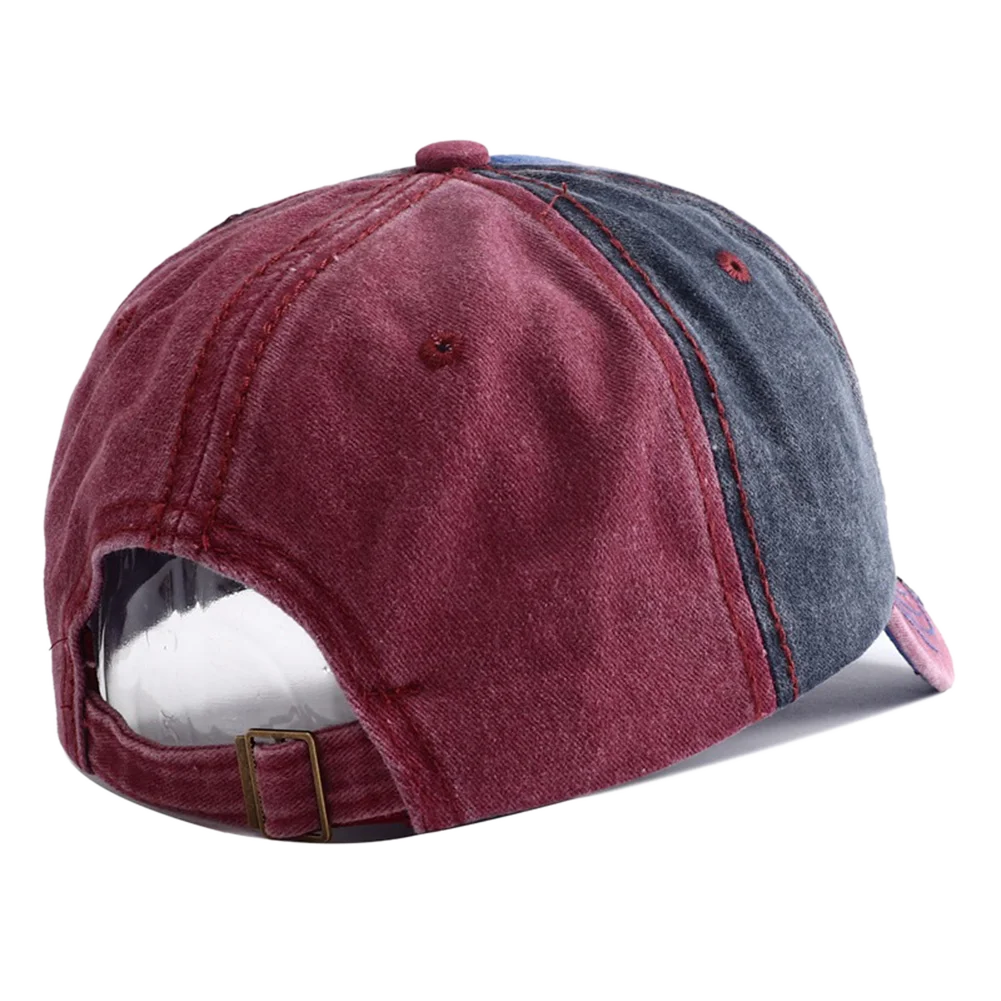Unisex Washed Cotton Embroidered Letter Baseball Cap