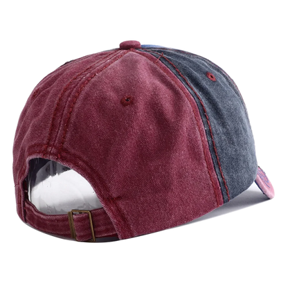 Unisex Washed Cotton Embroidered Letter Baseball Cap