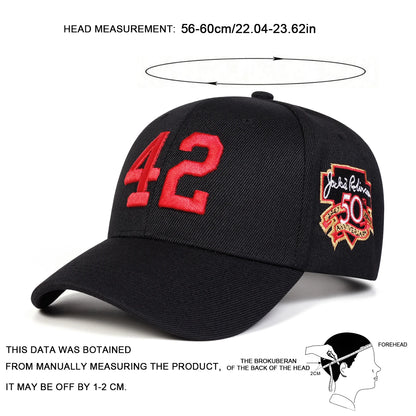 Unisex 42 Letter Embroidery Casual Outdoor Baseball Cap