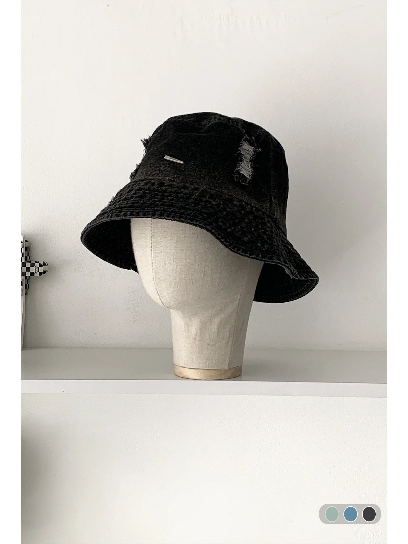 Retro Washed Ripped Denim Fisherman Hat