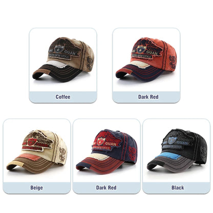 Eagle Embroidered Large Head Baseball Cap