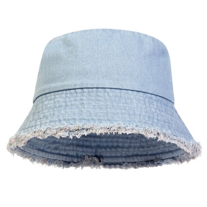 Neutral Denim Unisex Sun Protection Bucket Hat