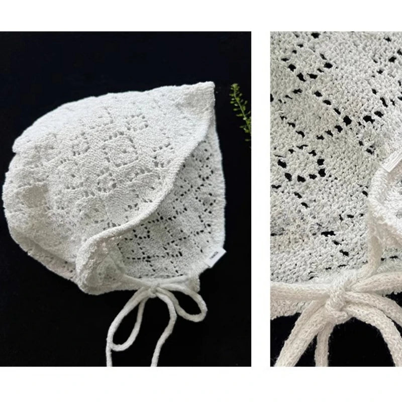 Korean Style Lace Up Breathable Women Bucket Hat