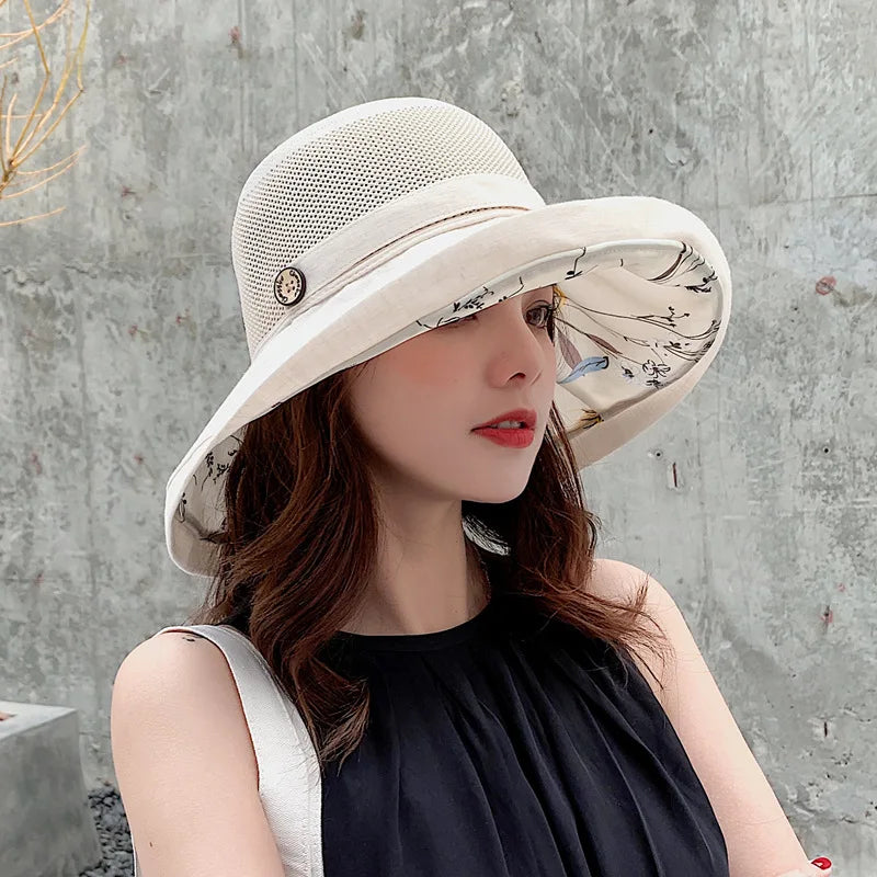 Women's Double-Sided Mesh Bucket Hat