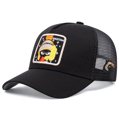 Cartoon Series Embroidered Mesh Baseball Hat