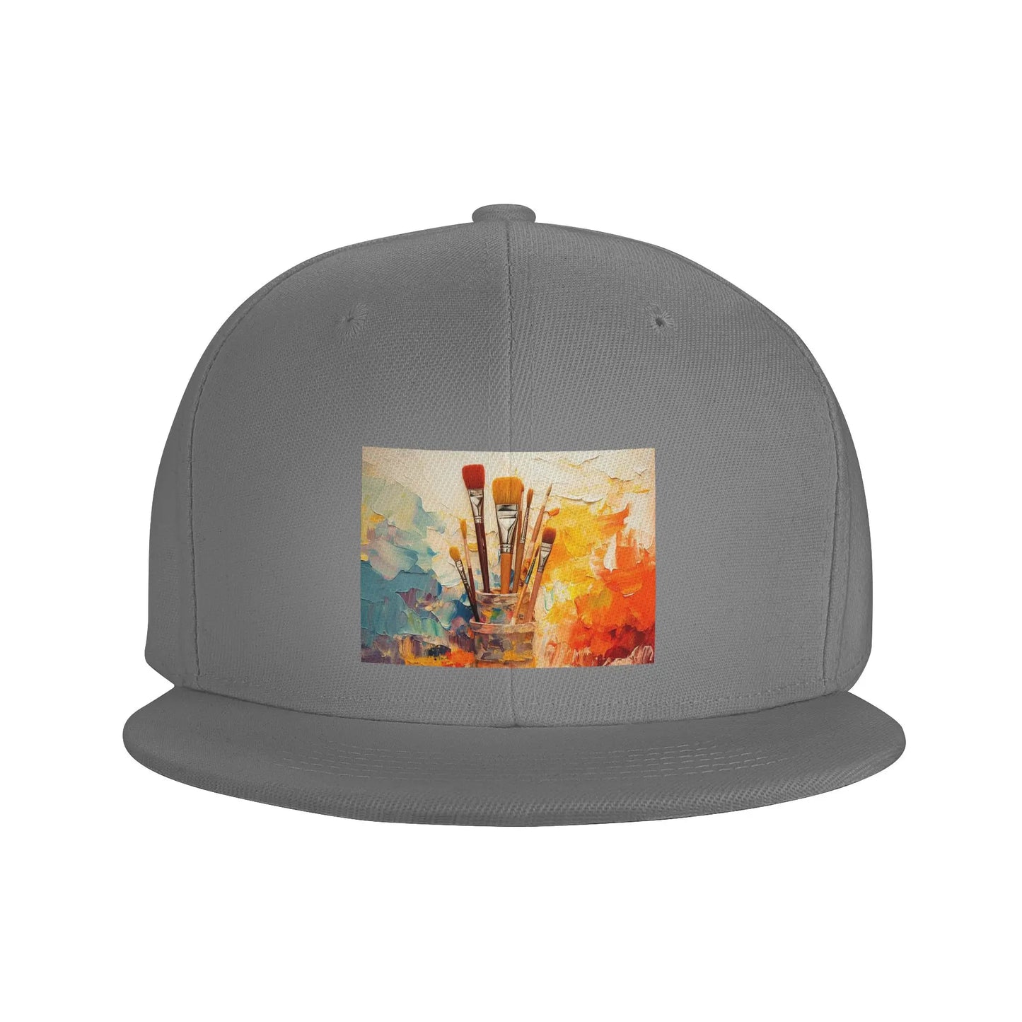 Color Paint Brush Print Artistic Snapback Cap