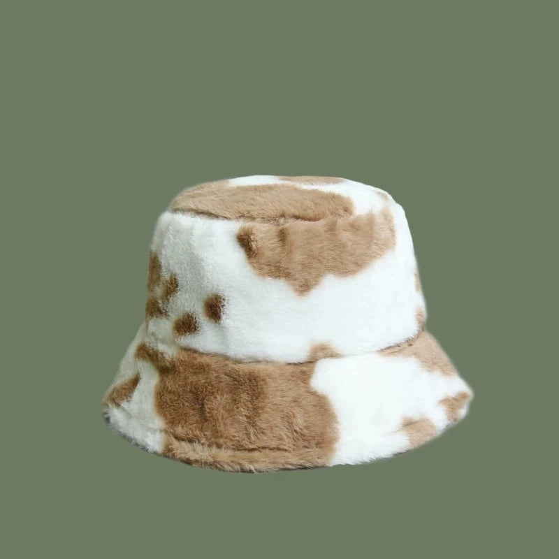 Cow Print Autumn Winter Fisherman Bucket Hat