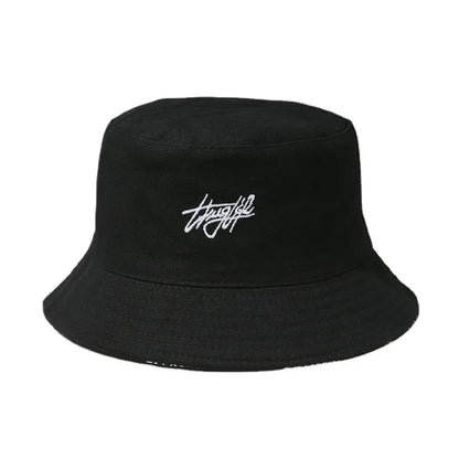 Unisex Double Sided Graffiti Embroidered Bucket Hat