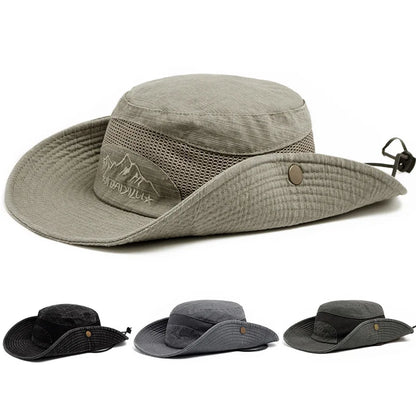 Summer Breathable Cotton Mesh Outdoor Bucket Hat