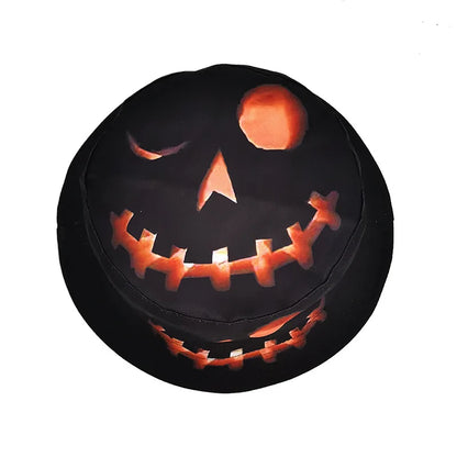 Halloween Pumpkin Ghost Reversible Bucket Hat