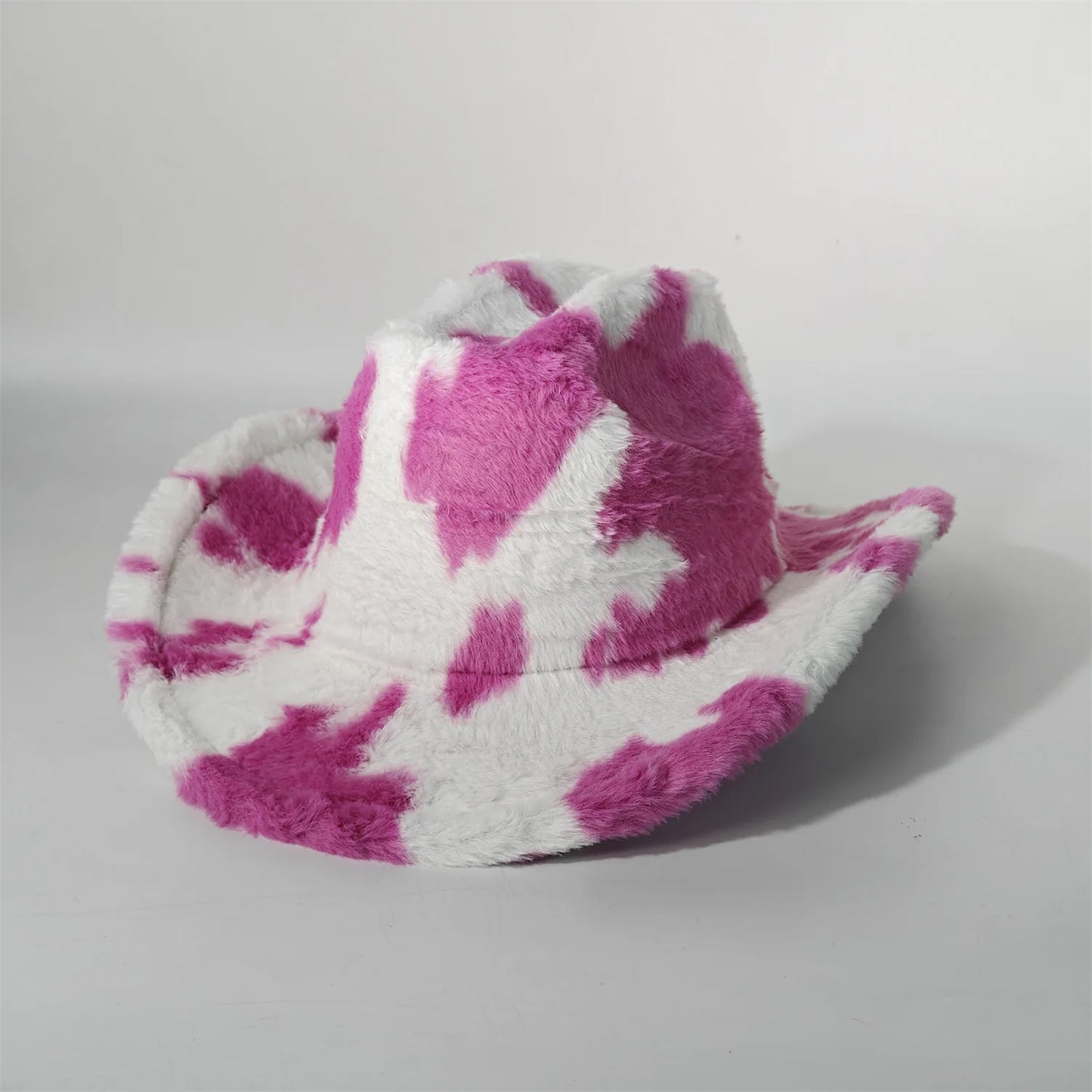 Winter Rabbit Fur Western Cowboy Fedora Hat