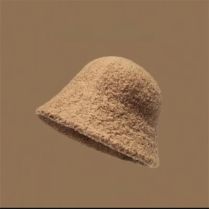 Cute Round Top Wool Bucket Hat