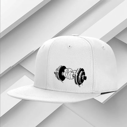 Dumbbell Fist Print Street Style Snapback Cap