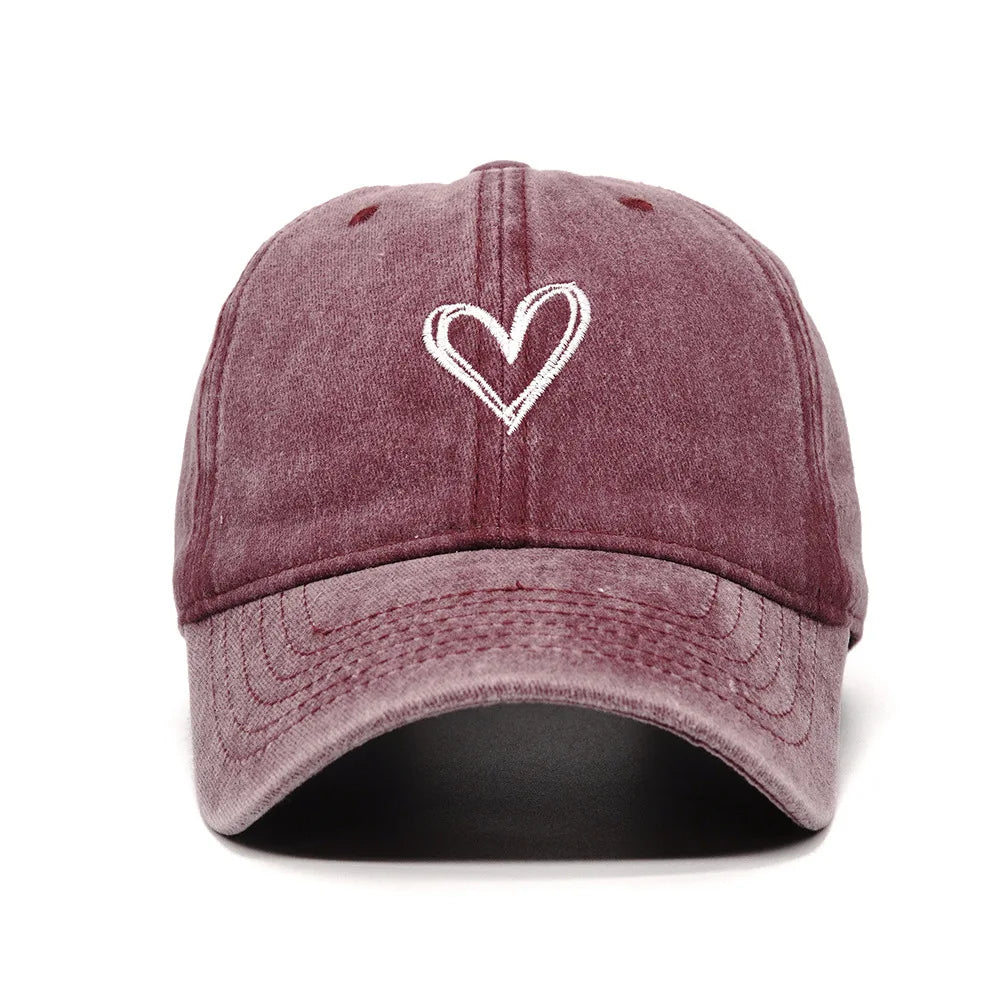 Print Minimalist Retro Washed Baseball Cap