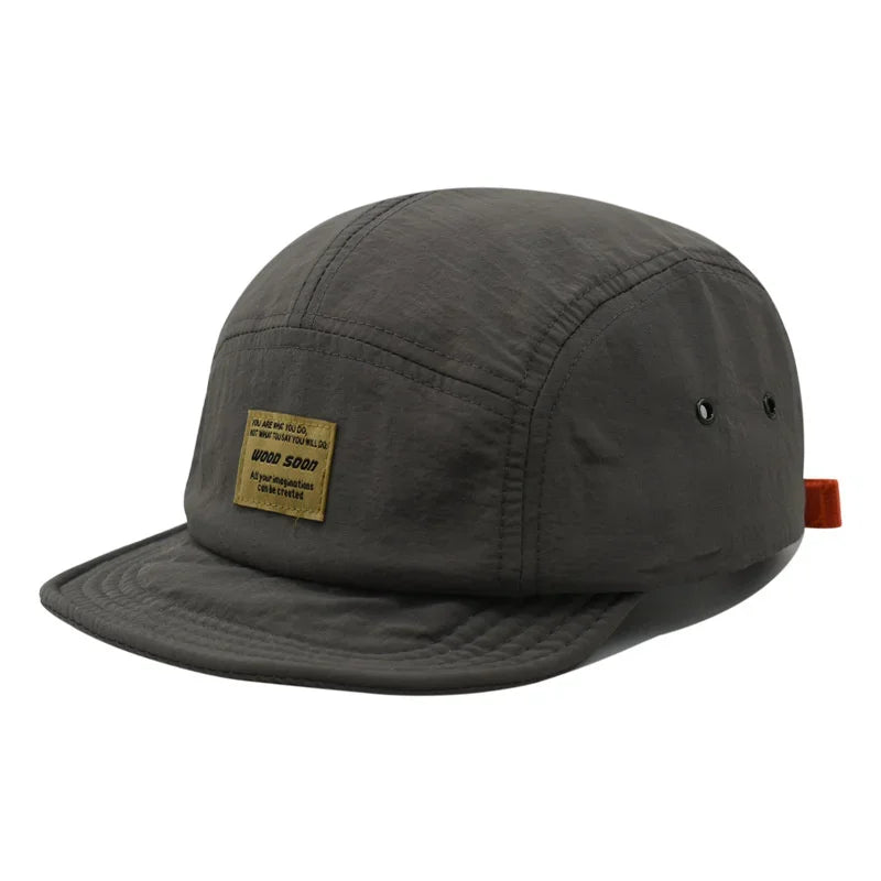 Fashion 5 Panel Quick Dry Flat Brim Baseball Cap