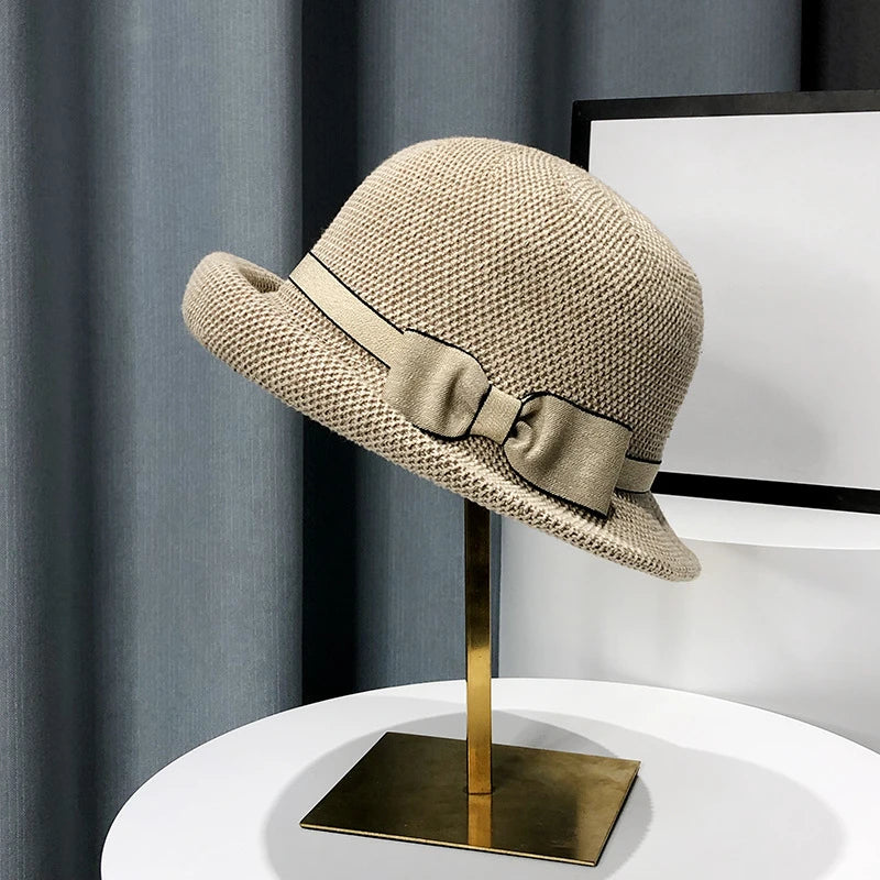 Japanese Bow Bucket Hat Women