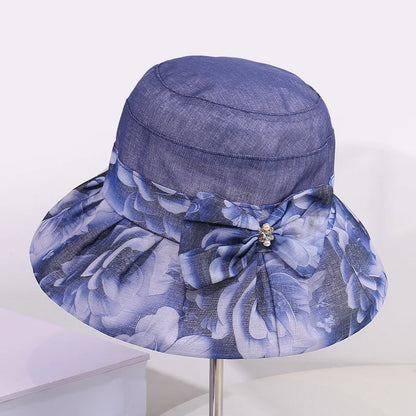 Women’s Butterfly Knot Floral Summer Bucket Hat