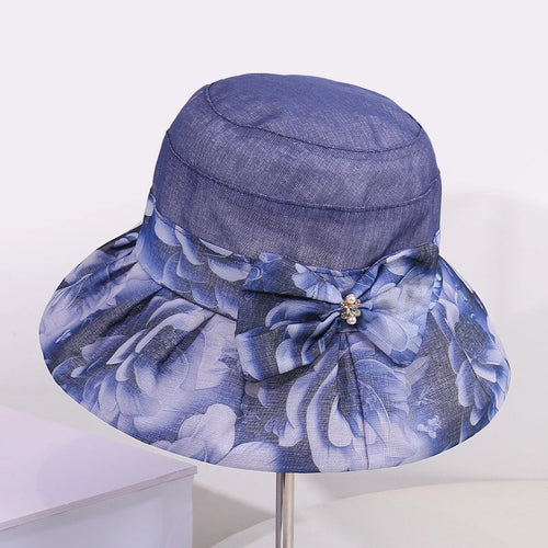 Women’s Butterfly Knot Floral Summer Bucket Hat