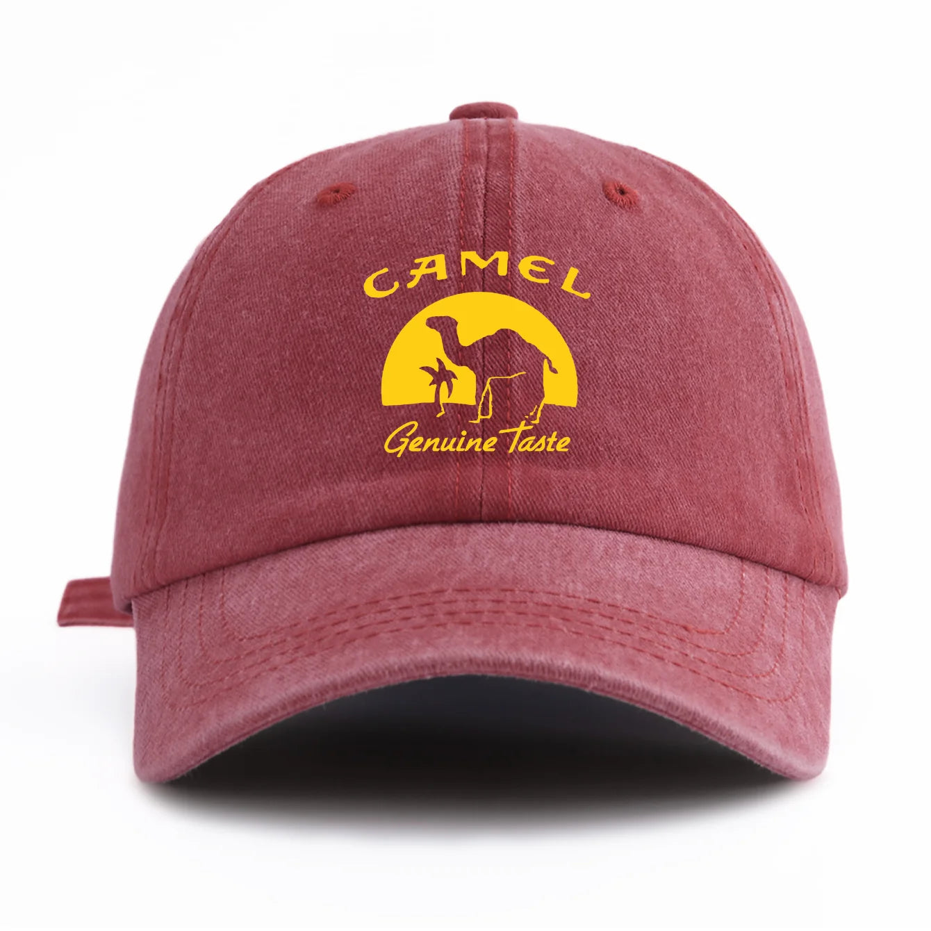 Camel Print Washed Baseball Cap