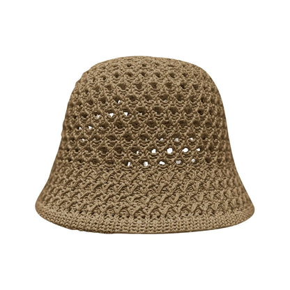 Korean Straw Handwoven Summer Bucket Hat