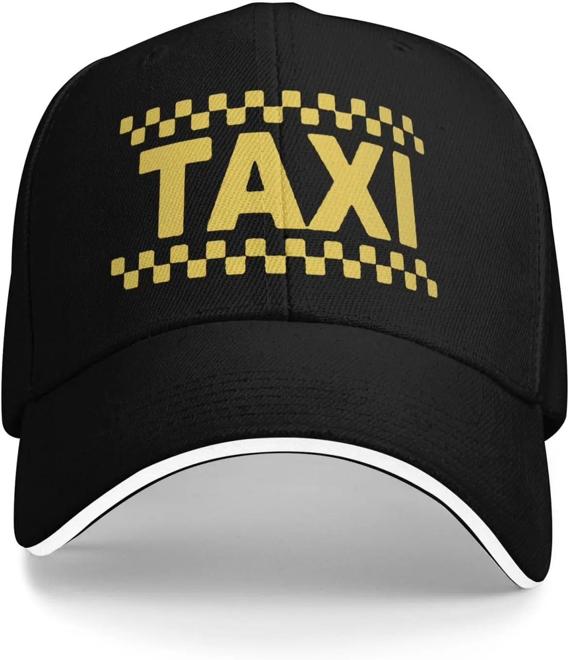 Taxi Checker Pattern Driver Style Baseball Cap