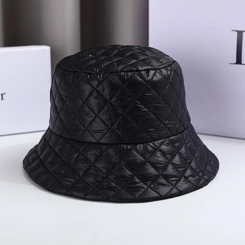 Waffle Knit Warm Bucket Hat