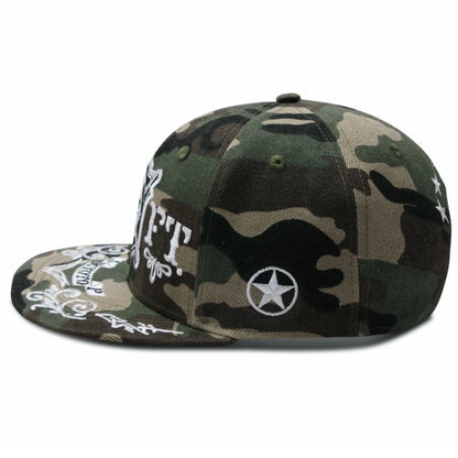 Camouflage Skull Hip Hop Snapback Cap