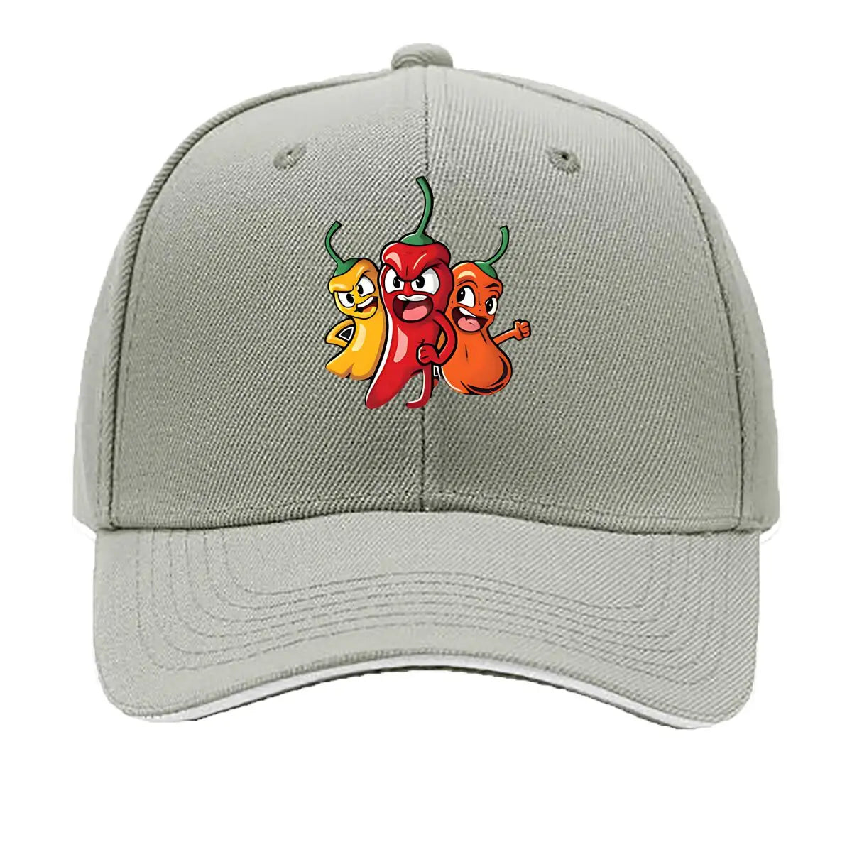 Colorful Cartoon Chili Vinyl Sticker Hip Hop Sandwich Baseball Cap